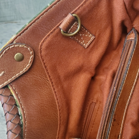 Fossil Canvas And Leather Tropical Handbag - Picture 14 of 16